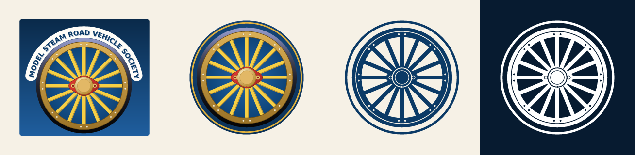 The emblem, the wheel mark and the one-colour marks